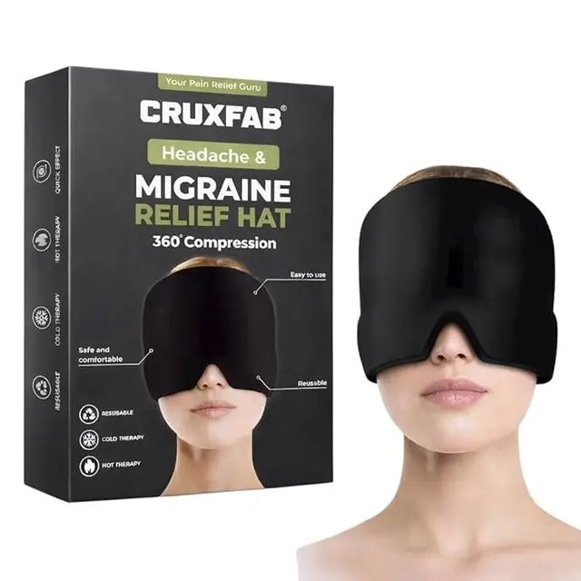 Black Thermax 360-degree hot and cold head comfort cap